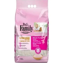 Pets Family Bebek Pudrası Kokulu İnce Bentonit Kedi Kumu 10 L