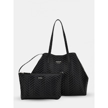 Guess Vikky Kapitoneli Kadın Omuz Çantası Hwqg9318290 Siyah