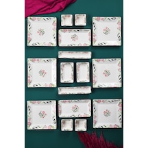 Piatti Naturali 16 Parça 6 Kişilik Bahar Kahvaltı Takımı Handmade Sunum Set Çok Renkli