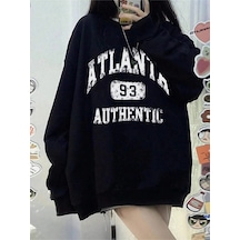 Startmore Coke Serisi Letter Graphic Drop Shoulder Pullover Siyah