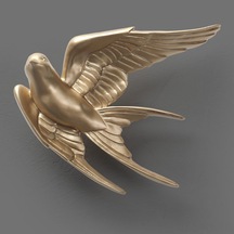 Kangvka Küçük Kuş Modeli Martı B Altın 3d立体 Duvar Dekoru Akıllı Ev Dekorasyonu Oturma Odası, Giriş, Restoran İçin Zenginleştirici Sanat Eseri Diğer