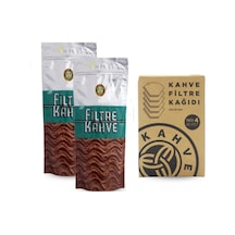 Kahve Dünyası Filtre Kahve 2 x 250 G + Filtre Kahve Kağıdı No:4 80 Adet