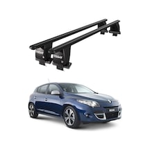 Royal Renault Megane 2008 - 2016 Uyumlu Siyah Kilitli Ara Atkı Port Bagaj Tavan Barı