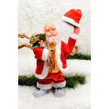 Hareketli Şapkalı Noel Baba Santa Claus Yılbaşı Süsü