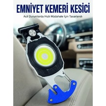 Şarjlı Acil Durum Feneri Elektronik Çakmak Tornavida Ve Emniyet Kemeri Kesicili Taşınabilir El Feneri Mh-hs1583-3090