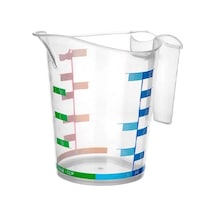 Buradabuldun 1000 Ml Renkli Dereceli Sert Plastik Mutfak Ölçü Kabı