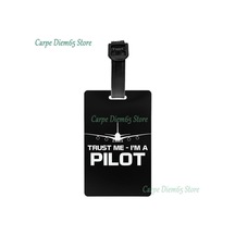 Bana Güvenin Im A Pilot Bagaj Etiketi İsim Kartı Ile Uçak Uçan Uçak Havacılık Hediye Kapak Kımlık Etiketi Seya