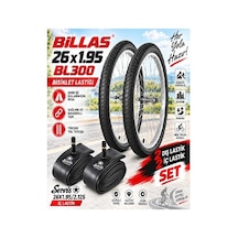 Billas 26x1.95 Dış Lastik Bl300 Bisiklet Lastiği + İç Lastik Servis Marka 2 Şer Adet Takım
