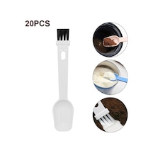 Ölçekli 20 Adet Kahve Çekirdeği Değirmeni Temizleme Fırçası Beyaz Siyah Hair