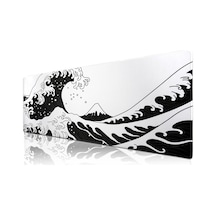 Klasse Pro - 10 Farklı Model Dikişli Kenar 90x40 Cm Oyuncu Gaming Mouse Pad Oki Nami Ura, 90x40 Cm