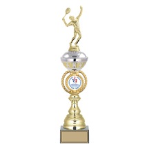 Odak Kupa - Figürlü Kupalar - Tenis Erkek Figürlü Kupalar Fg-066 B - 48 Cm Altın - Beyaz