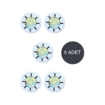 5 Adet Gemici Dümeni Çocuk Odası Mobilya Kulbu Seti - Abs Plastik Düğme Dolap ve Çekmece Kulpları Çok Renkli