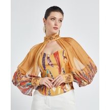 İşleme Detaylı Bolero Ve Büstiyer Takım - Çıkarılabilir Bolero - Modern Ve Şık - Özel Gün Ve Davetler İçin Takım Safran Çok Renkli