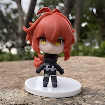 Genshin Impact Diluc Ragnvindr Mini Figür - 10 Cm Anime Aksiyon Figürü