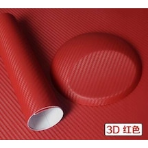 Autofolyo 3D Karbon Folyo Kırmızı 127 Cm X