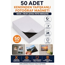 Kendinden Yapışkanlı Fotoğraf Magneti, 50 Adet 10cm X 15cm Levha Foto Mıknatıs