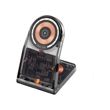 Lfx-198 15w Şeffaf Magsafe Kablosuz Şarj Standı, Çıkarılabilir Saat Şarj Cihazı İle Siyah