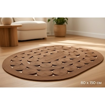 Nakkaş Home 80 X 150 Oval Dekoratif Jüt Halı Kilim