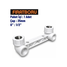 Fırat Kısa Tip Çiftli Batarya Bağlantısı 25mm, 1/2'', 7b81025127
