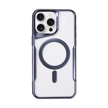 İphone 15 Pro Max Kılıf Boyi Magsafe Silikon Kapak - Lacivert