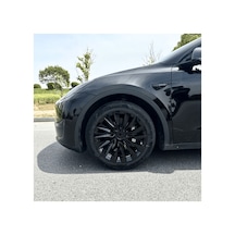 Red Lion Parts Tesla Model Y 2023-2025 Uyumlu 19 İnç Uberturbine Stil Jant Kapağı Seti Parlak Siyah