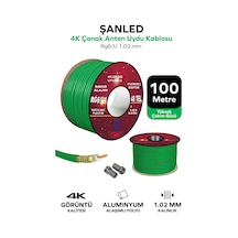 Anten Uydu Yeşil Kablosu Rg6 U4 Tv Anten Kablo 48 Tel - 100 Metre