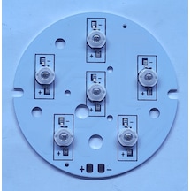 Tek Renk Yuvarlak 6 Lı Power Led 70Mm Led Bar Pcb