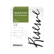 D'addario Djr1025 Reserve Alto Saksafon Kamışı No: 2.5 Orta Seviye/eğitim - 10'lu Paket Dosyalı Kesim, Zengin Harmonikler Ve Dengeli Tepki