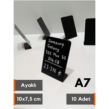 10 Adet Silinebilir Karatahta Siyah Etiket 10x7,5 Cm İsimlik A7
