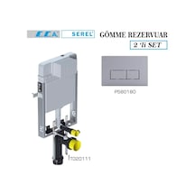 Serel Smooth Gömme Rezervuar 2'li Set T020111+p580180 Mat Krom