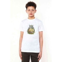 My Neighbor Komşum Totoro Baskılı Unisex Çocuk Beyaz T-Shirt (534784282)