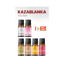 Kazablanka 6 Lı Oda Kokusu Seti Buhurdanlık Yağı, Difüzör Esansı Ve Esansiyel Uçucu Yağ 10ml X 6 Karışık