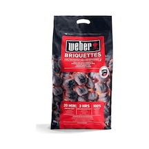 Ayrex Weber 17591 - Barbekü İçin Kömür Briketleri, 8 Kg / Barbekü Aksesuarı, Uzun Ömürlü Isı İçin Doğal Man