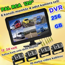4 Adet Metal Kasa Ir Kamera 6 Kanallı 10'' Dvr Monitör Set 12-24v