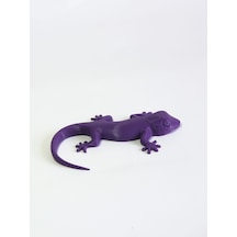 3D Kertenkele Geko Figürlü Model Oyuncak - Mor