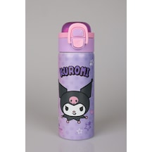 X Dekomus Lisanslı Kuromi Dark Delight Collection 600 Ml Çift Fonksiyon Kapaklı Çelik Matara Altın