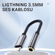 Lightning To 3.5mm Örgülü Kulaklık Dönüştürücü Adaptör