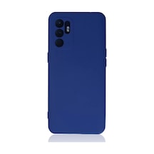 Newface Oppo Reno 6 Kılıf Nano İçi Kadife Silikon - Mavi