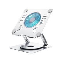 Soğutuculu Notebook Ve Laptop Stand Yüksekliği Ayarlanabilir Fanlı Tutucu 10-17 İnç Notebooklar İle Uyumlu 360 Derece Döner%100 Tok Alüminyum Alaşımlı Katlanır Czy524 Czy524 - Silver