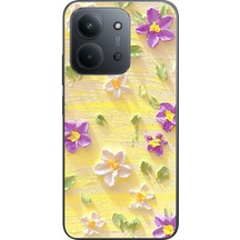 Redmi 15c Uyumlu Mor Papatyalar Baskılı Silikon Kılıf Renkli