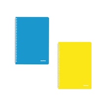 Mopak Neon Serisi Spiralli Defter Pp Kapak 96 Yaprak Kareli 2'li