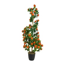 Yapay Ağaç Mandalina Ağacı 80Cm 3Boy Bambuda Akrilik Siyah Saksıl