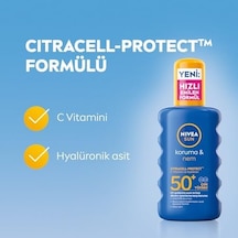 Sun Spf50+yüksek Güneş Koruyucu 200 Ml,suya Dayanıklı,nemlendirici,c Vitamini,hyalüron