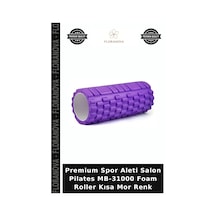 Premium Spor Aleti Salon Pilates Mb-31000 Foam Roller Kısa Mor Renk