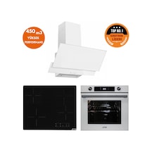 AFM Tech Hira FM3301 + V6-04 + FM7701 Beyaz Dijital Ankastre Set