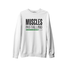 Bodybuilding Muscles Installing Beyaz Erkek Kalın Sweatshirt 001 Bodybuilding Muscles Installing Beyaz Erkek Kalın Sweatshirt 001