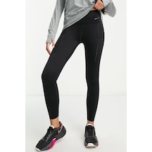 Nike Trainng Go Dri Fit İnfinalock 7/8 Leggings 6 Cepli Toparlayıcı Reflektörlü Antrenman Taytı Siyah Siyah