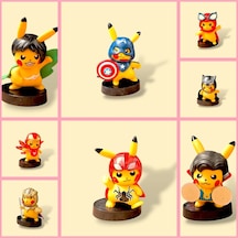 Pikachu Figür Süper Kahramanlar Serisi 1 Adet 10cm Pokemon Pikachu Figür Oyuncak