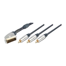 Digitus Ak-av 539 1.5 Mt Scart To 3xrca 1 Video 2 Ses Erkek-erkek Ferrite Filtre Yüksek Kaliteli Kablo