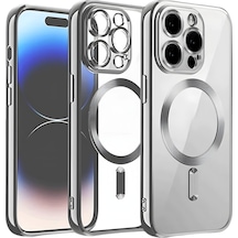 Newface Apple Uyumlu iPhone 13 Pro Max Kılıf Kross Magneticsafe Kapak - Titan